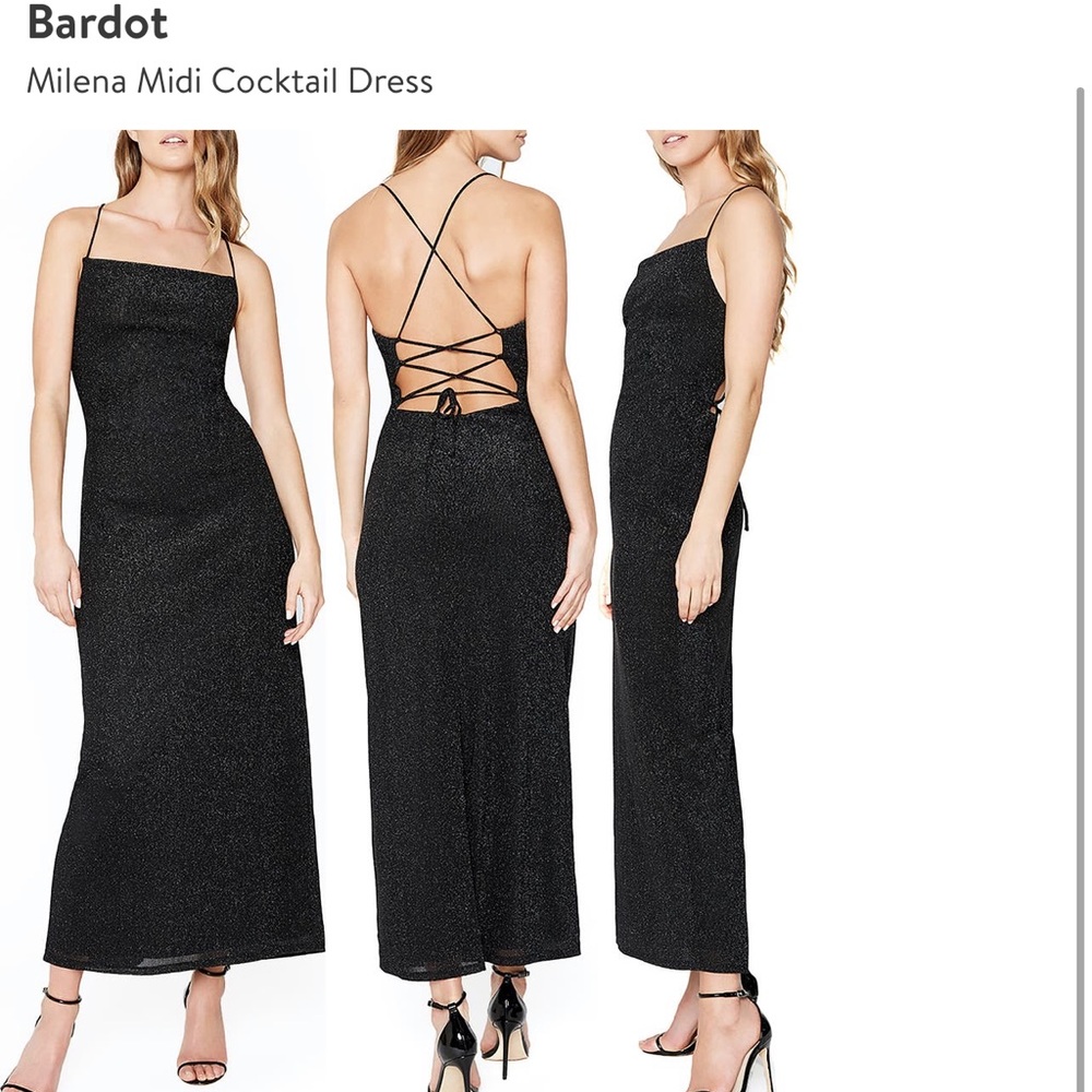 Black Midi Cocktail Dress